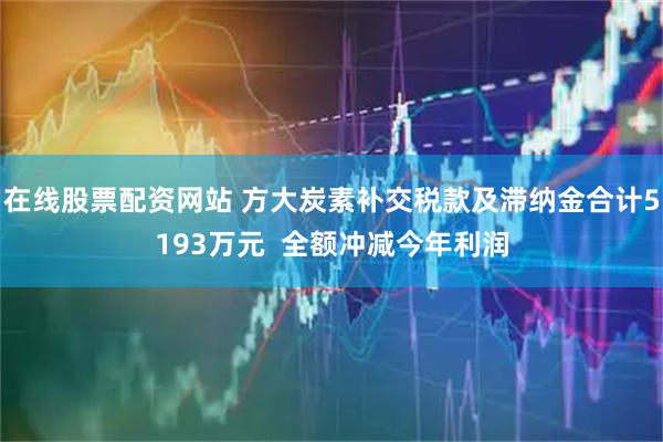 在线股票配资网站 方大炭素补交税款及滞纳金合计5193万元  全额冲减今年利润