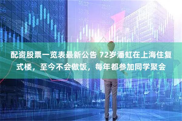 配资股票一览表最新公告 72岁潘虹在上海住复式楼，至今不会做饭，每年都参加同学聚会